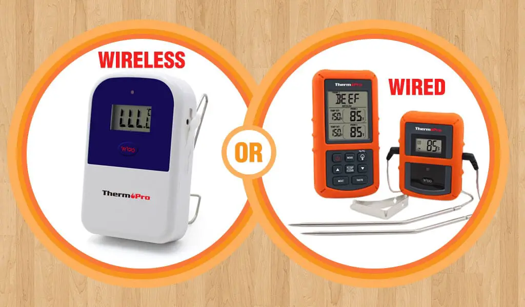 Wired or wireless thermometer